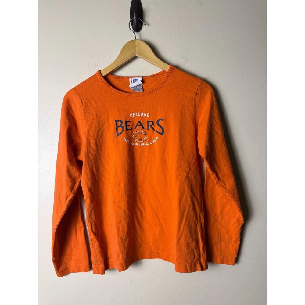 NFL Chicago Bears Football Girls M Orange Graphic T-Shirt Orange